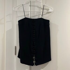 Sally LaPointe FW16 Strapless Black Top XS